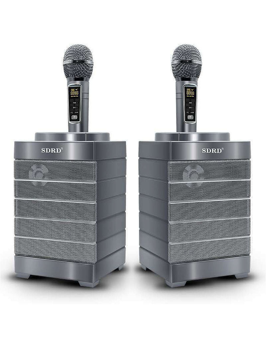 SDRD SD-128 BLUETOOTH SPEAKER Dual Wireless Microphone Karaoke Portable Speaker SDRD SD-128 BLUETOOTH SPEAKER Dual Wireless Microphone Karaoke Portable Speaker